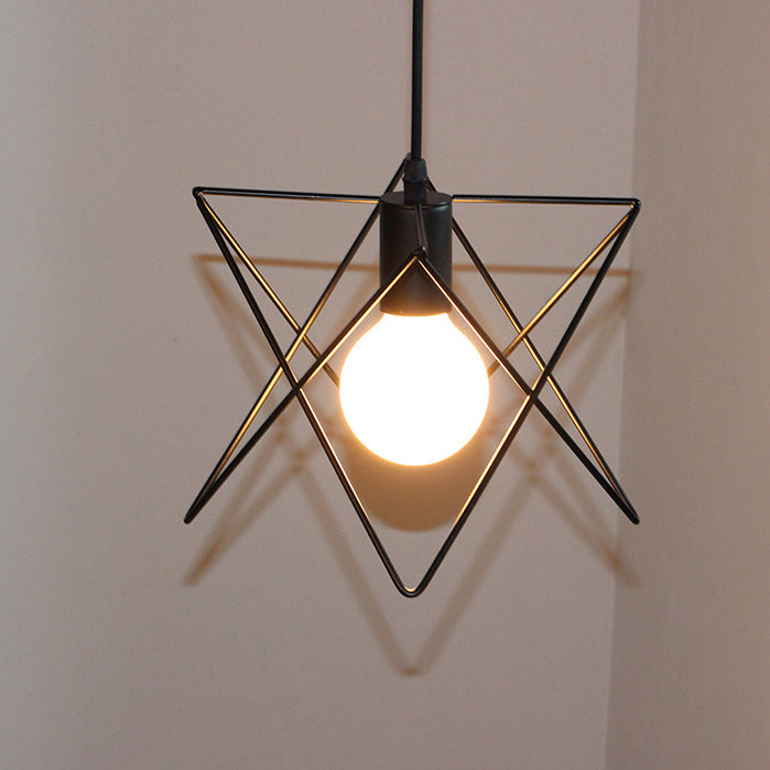 Contemporary Scandinavian Star Cage Iron 1/3 Light Pendant Light For Dining Room