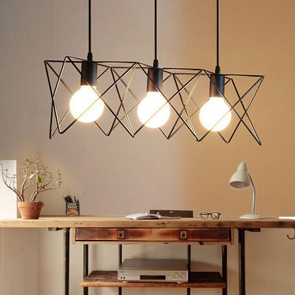 Contemporary Scandinavian Star Cage Iron 1/3 Light Pendant Light For Dining Room