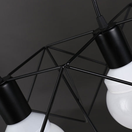 Contemporary Scandinavian Star Cage Iron 1/3 Light Pendant Light For Dining Room