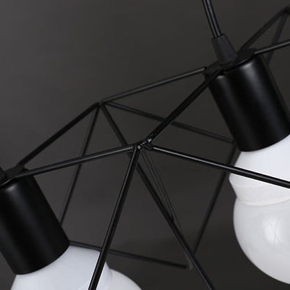 Contemporary Scandinavian Star Cage Iron 1/3 Light Pendant Light For Dining Room
