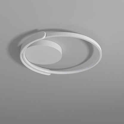 Modern Minimalist Iron Aluminum Square Round Line LED Flush Mount Ceiling Light For Bedroom