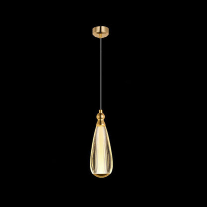 Modern Luxury Hardware Aluminum Acrylic Drop Torch LED Pendant Light For Bedside