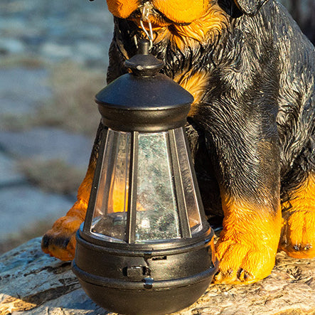 Contemporary Creative Solar Waterproof Resin Dog Ornament LED Outdoor Light Landscape Lighting For Garden