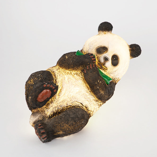 Modern Art Deco Solar Waterproof Resin Fiberglass Imitation Panda Bamboo Shoot LED Outdoor Light Landscape Lighting For Garden