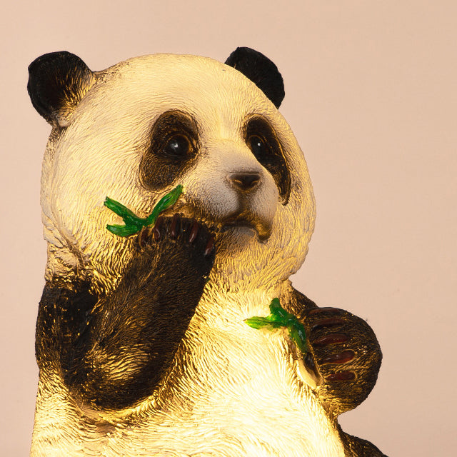 Modern Art Deco Solar Waterproof Resin Fiberglass Imitation Panda Bamboo Shoot LED Outdoor Light Landscape Lighting For Garden