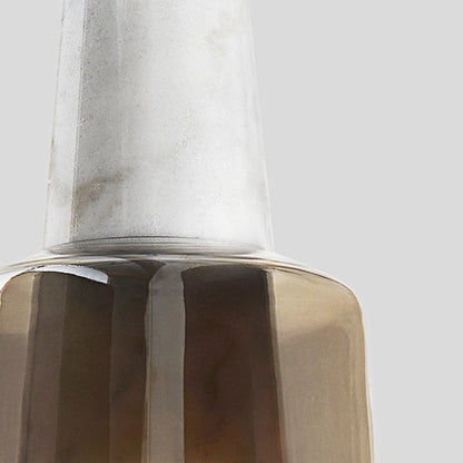 Contemporary Nordic Marble Glass Column 1-Light Pendant Light For Bedside