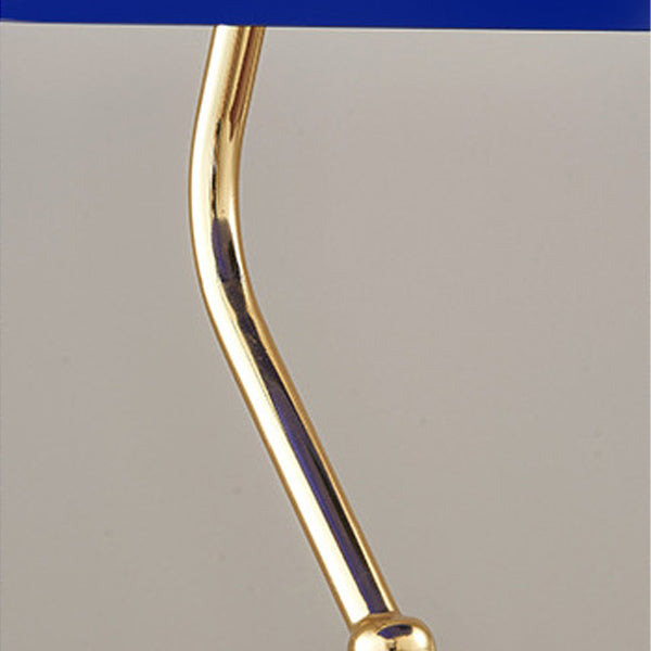 Contemporary Retro Glass Metal Strip Pull Switch 1-Light Table Lamp For Study