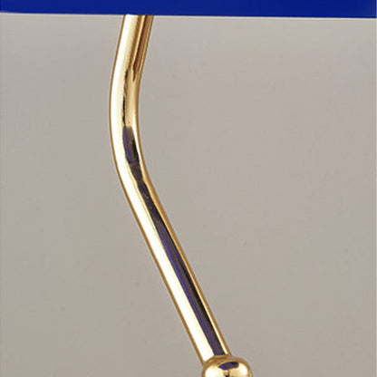Contemporary Retro Glass Metal Strip Pull Switch 1-Light Table Lamp For Study