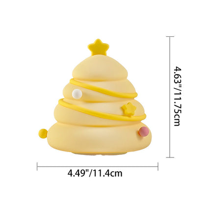 Contemporary Creative Rechargeable Silica ABS Christmas Tree LED Table Lamp Night Light For Bedroom