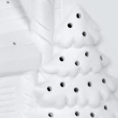 Contemporary Nordic Battery Ceramic Pointed House Christmas Tree LED Table Lamp Night Light For Bedroom