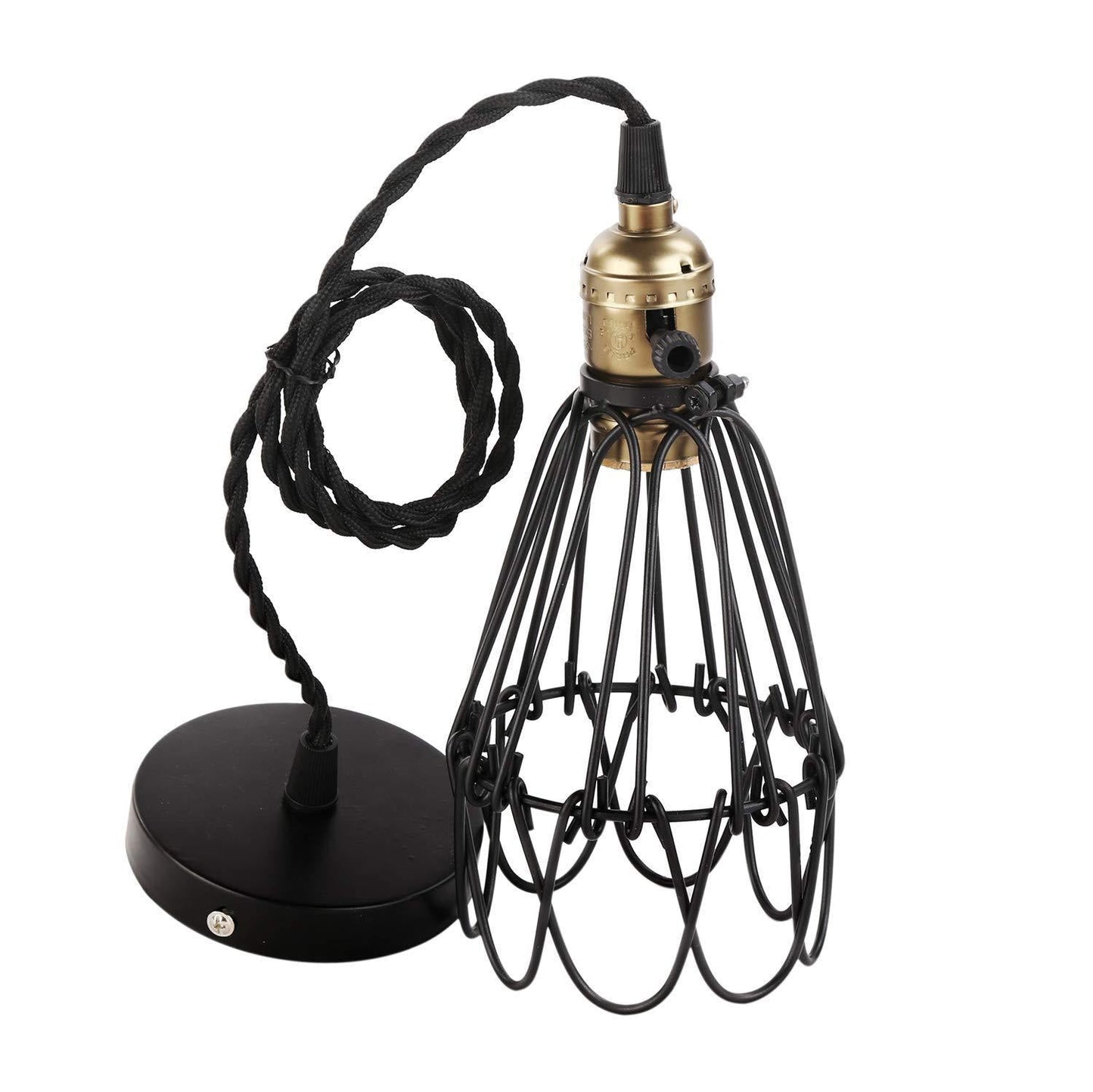 Contemporary Industrial Iron Cage Flower 1-Light Pendant Light For Dining Room