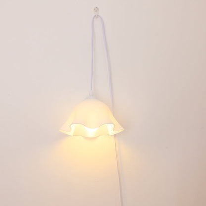 Traditional French USB Floral Acrylic Hanging 1-Light Wall Sconce Lamp Night Light For Bedroom