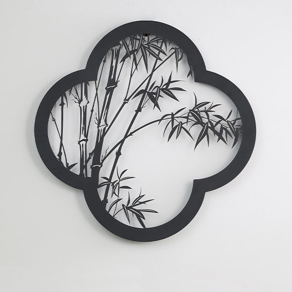 Traditional Chinese Solar Waterproof Bamboo Leaf Iron Acrylic LED Wall Sconce Lamp For Outdoor Patio