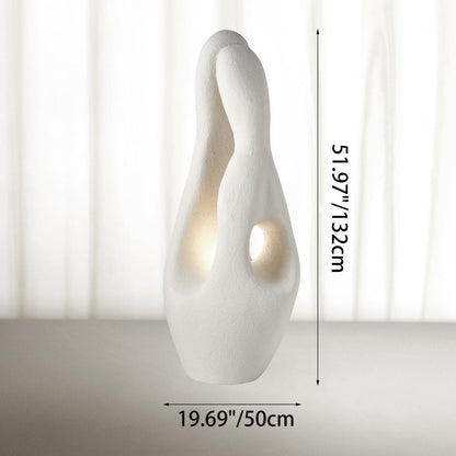 Contemporary Creative Polystyrene Irregular Statue 1-Light Standing Floor Lamp For Living Room