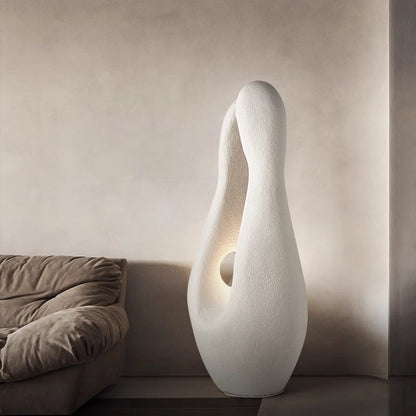 Contemporary Creative Polystyrene Irregular Statue 1-Light Standing Floor Lamp For Living Room