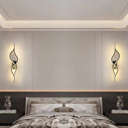 Contemporary Nordic Aluminum Zinc Alloy Iron Silica Strip Deer Grille LED Wall Sconce Lamp For Living Room