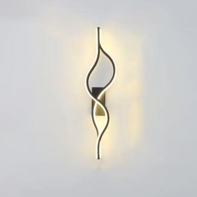 Contemporary Nordic Aluminum Zinc Alloy Iron Silica Strip Deer Grille LED Wall Sconce Lamp For Living Room