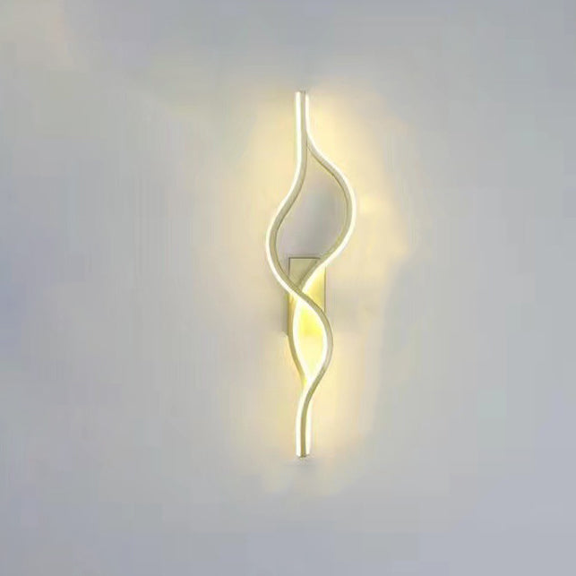 Contemporary Nordic Aluminum Zinc Alloy Iron Silica Strip Deer Grille LED Wall Sconce Lamp For Living Room