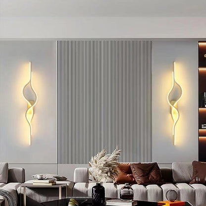 Contemporary Nordic Aluminum Zinc Alloy Iron Silica Strip Deer Grille LED Wall Sconce Lamp For Living Room