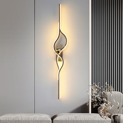 Contemporary Nordic Aluminum Zinc Alloy Iron Silica Strip Deer Grille LED Wall Sconce Lamp For Living Room