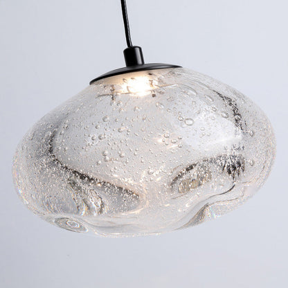 Modern Simplicity Glazed Glass Hardware Round Air Bubble LED Pendant Light For Bedside