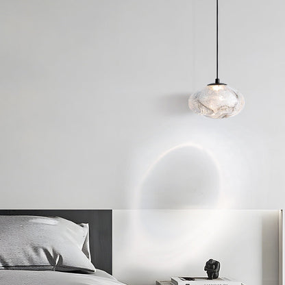 Modern Simplicity Glazed Glass Hardware Round Air Bubble LED Pendant Light For Bedside