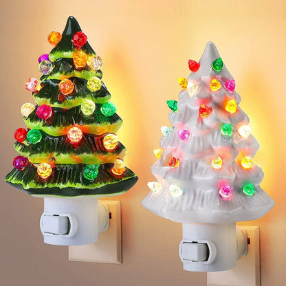 Modern Art Deco Resin Christmas Tree Socket Decoration LED Wall Sconce Lamp For Bedroom