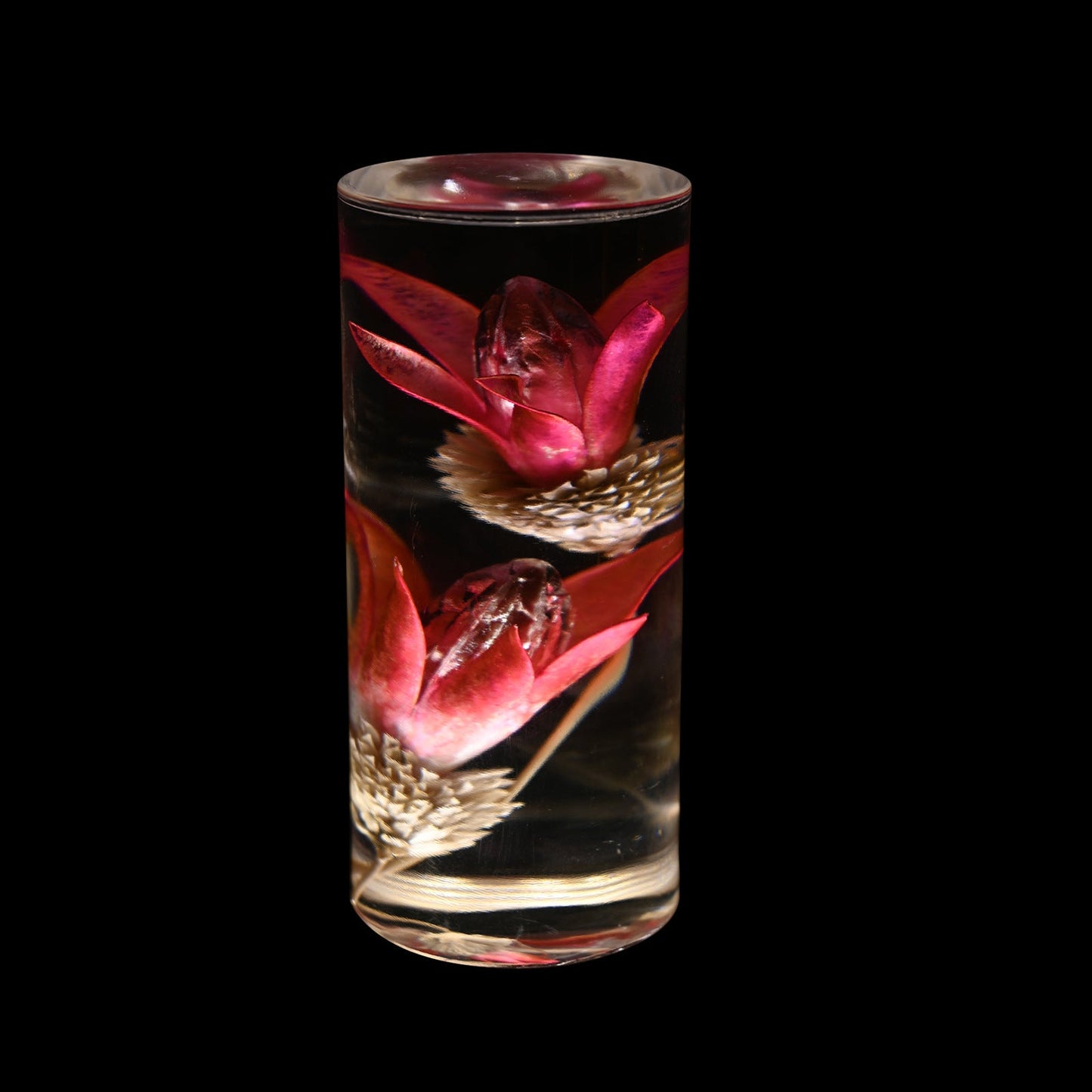 Contemporary Creative USB Rechargeable Eternal Flower Daisy Dandelion Cylinder Iron Acrylic LED Table Lamp Night Light For Bedside