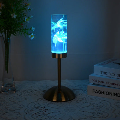 Contemporary Creative USB Rechargeable Eternal Flower Daisy Dandelion Cylinder Iron Acrylic LED Table Lamp Night Light For Bedside
