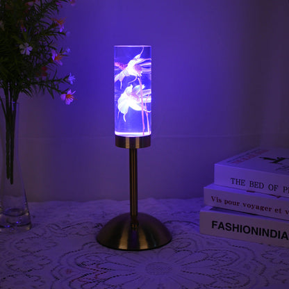 Contemporary Creative USB Rechargeable Eternal Flower Daisy Dandelion Cylinder Iron Acrylic LED Table Lamp Night Light For Bedside
