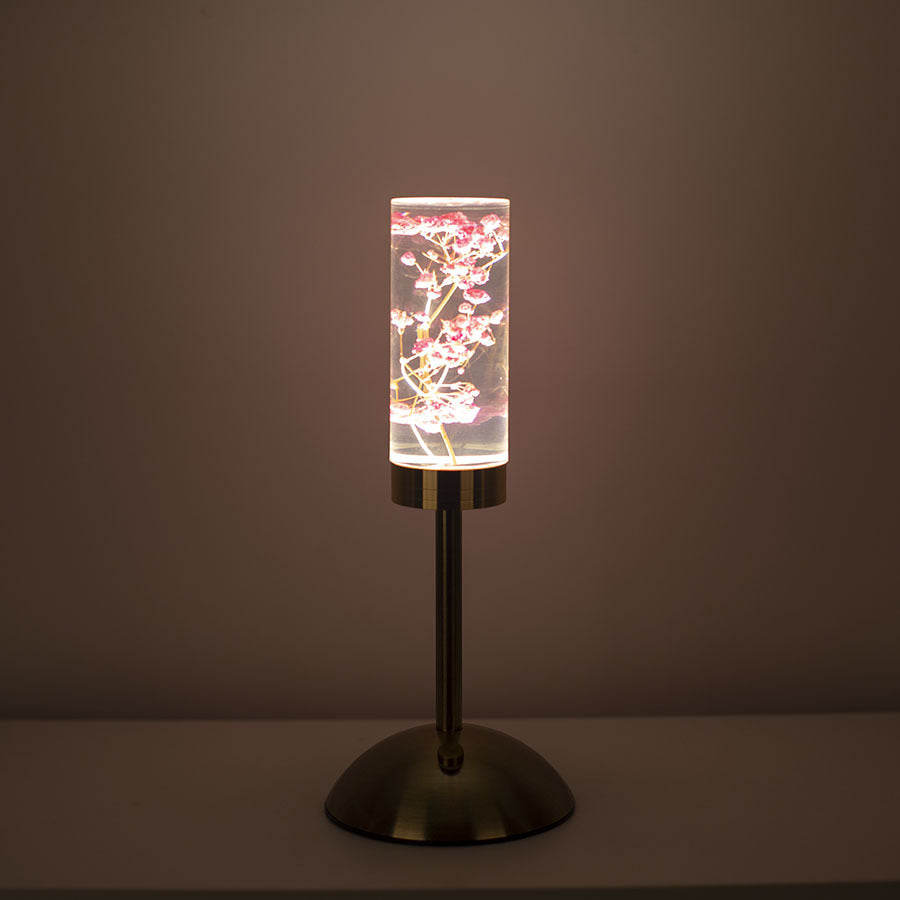 Contemporary Creative USB Rechargeable Eternal Flower Daisy Dandelion Cylinder Iron Acrylic LED Table Lamp Night Light For Bedside