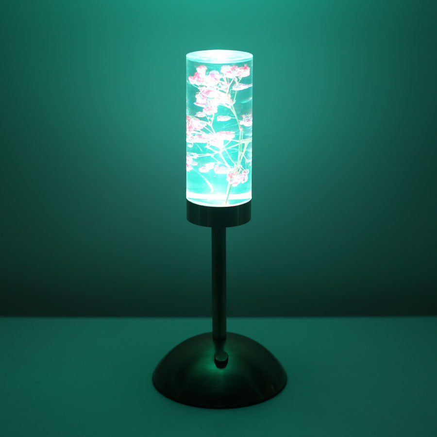 Contemporary Creative USB Rechargeable Eternal Flower Daisy Dandelion Cylinder Iron Acrylic LED Table Lamp Night Light For Bedside