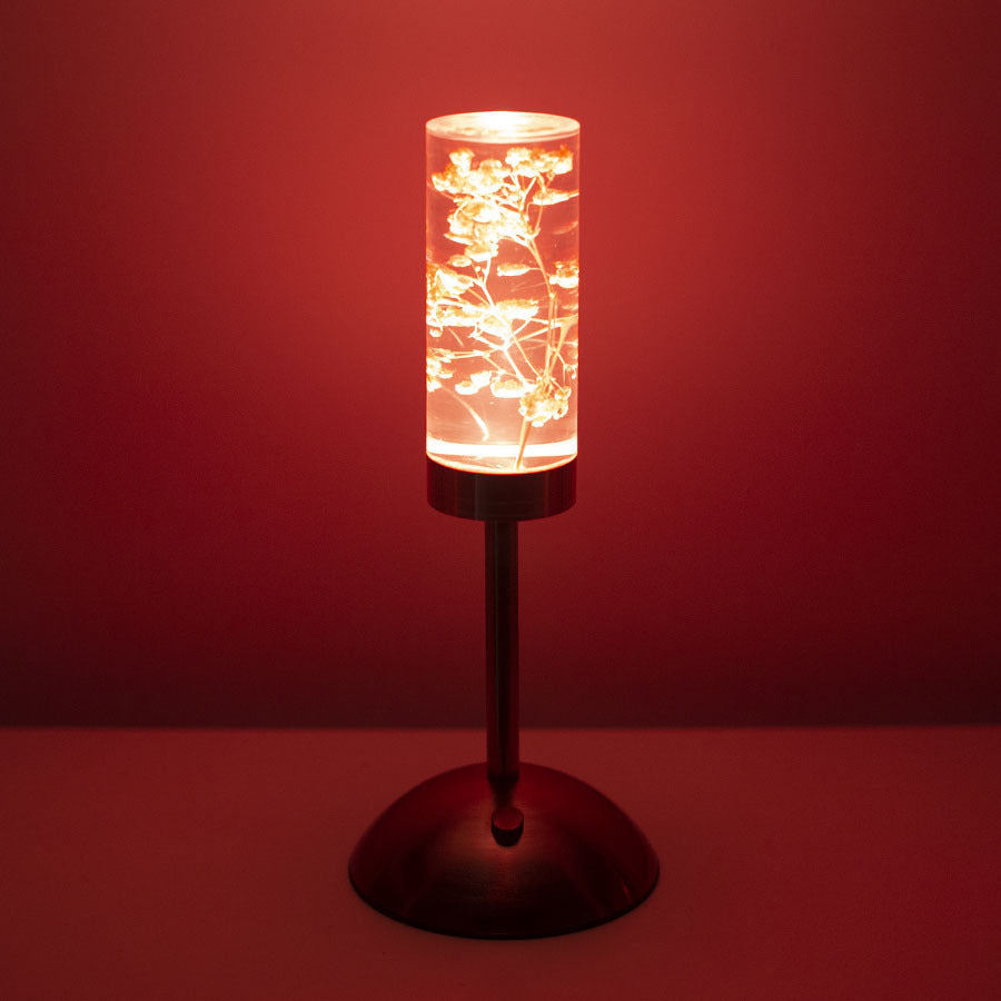 Contemporary Creative USB Rechargeable Eternal Flower Daisy Dandelion Cylinder Iron Acrylic LED Table Lamp Night Light For Bedside