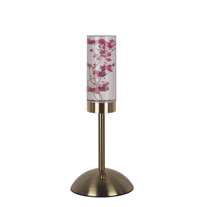 Contemporary Creative USB Rechargeable Eternal Flower Daisy Dandelion Cylinder Iron Acrylic LED Table Lamp Night Light For Bedside