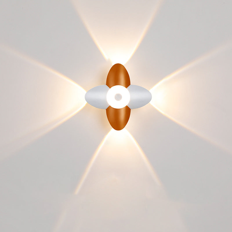 Contemporary Scandinavian Waterproof Aluminum Acrylic Flower LED Wall Sconce Lamp For Outdoor Patio