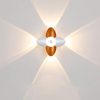 Contemporary Scandinavian Waterproof Aluminum Acrylic Flower LED Wall Sconce Lamp For Outdoor Patio