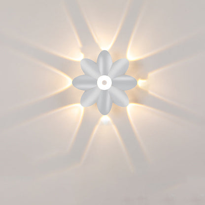 Contemporary Scandinavian Waterproof Aluminum Acrylic Flower LED Wall Sconce Lamp For Outdoor Patio