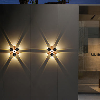 Contemporary Scandinavian Waterproof Aluminum Acrylic Flower LED Wall Sconce Lamp For Outdoor Patio