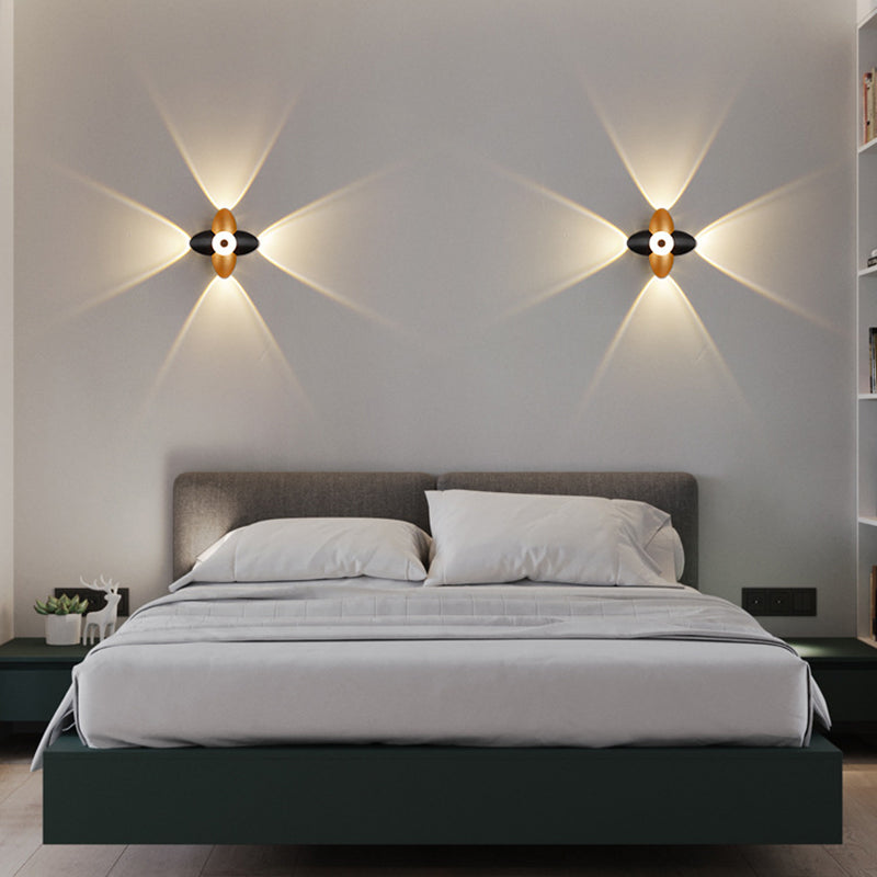 Contemporary Scandinavian Waterproof Aluminum Acrylic Flower LED Wall Sconce Lamp For Outdoor Patio