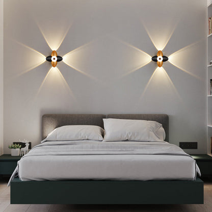 Contemporary Scandinavian Waterproof Aluminum Acrylic Flower LED Wall Sconce Lamp For Outdoor Patio