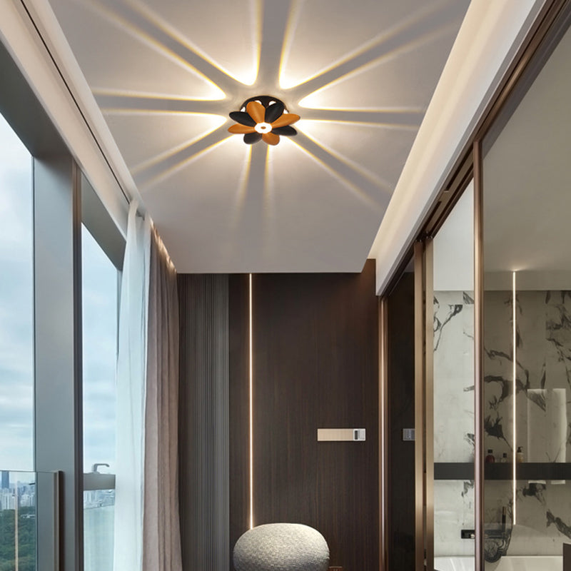 Contemporary Scandinavian Waterproof Aluminum Acrylic Flower LED Wall Sconce Lamp For Outdoor Patio