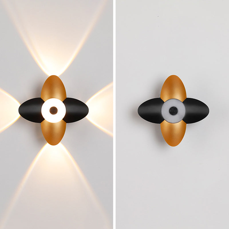 Contemporary Scandinavian Waterproof Aluminum Acrylic Flower LED Wall Sconce Lamp For Outdoor Patio