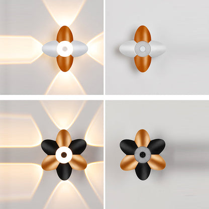 Contemporary Scandinavian Waterproof Aluminum Acrylic Flower LED Wall Sconce Lamp For Outdoor Patio