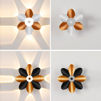 Contemporary Scandinavian Waterproof Aluminum Acrylic Flower LED Wall Sconce Lamp For Outdoor Patio