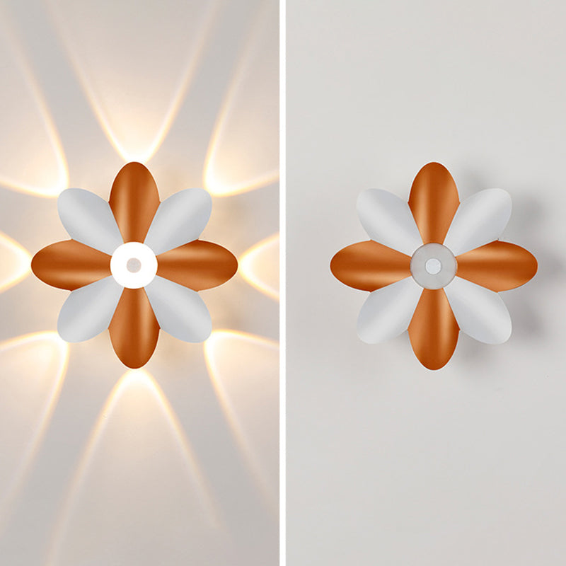 Contemporary Scandinavian Waterproof Aluminum Acrylic Flower LED Wall Sconce Lamp For Outdoor Patio