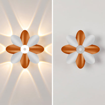 Contemporary Scandinavian Waterproof Aluminum Acrylic Flower LED Wall Sconce Lamp For Outdoor Patio