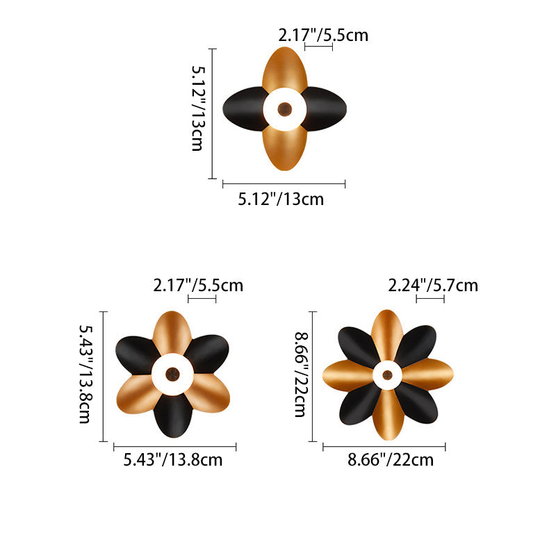 Contemporary Scandinavian Waterproof Aluminum Acrylic Flower LED Wall Sconce Lamp For Outdoor Patio