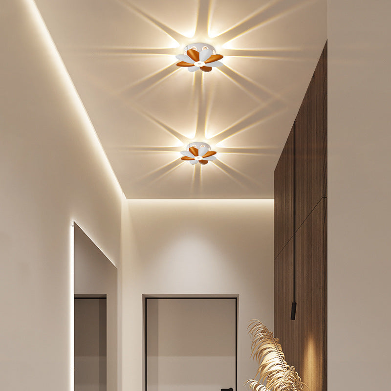 Contemporary Scandinavian Waterproof Aluminum Acrylic Flower LED Wall Sconce Lamp For Outdoor Patio