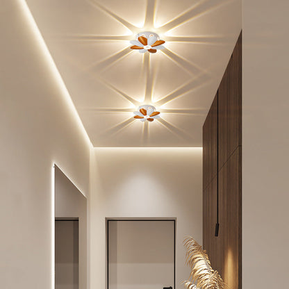 Contemporary Scandinavian Waterproof Aluminum Acrylic Flower LED Wall Sconce Lamp For Outdoor Patio