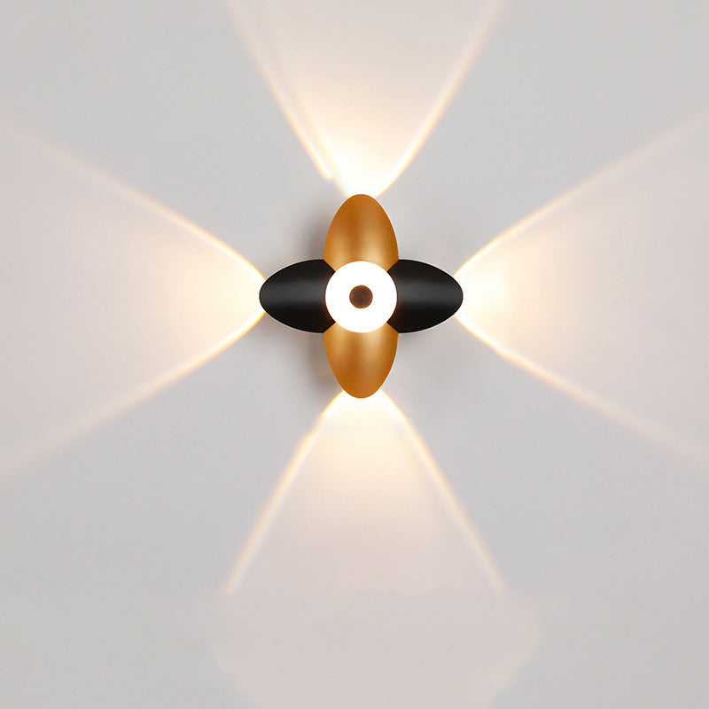 Contemporary Scandinavian Waterproof Aluminum Acrylic Flower LED Wall Sconce Lamp For Outdoor Patio
